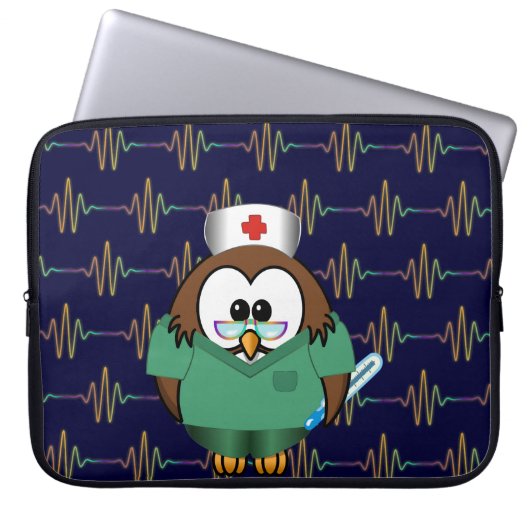 Eule Laptopschutzhülle (Vorderseite)