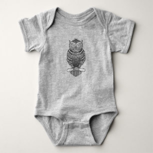 Eule (lebendig) - Babys Bodysuit Baby Strampler