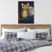 Eule Leinwanddruck (Insitu (Schlafzimmer))