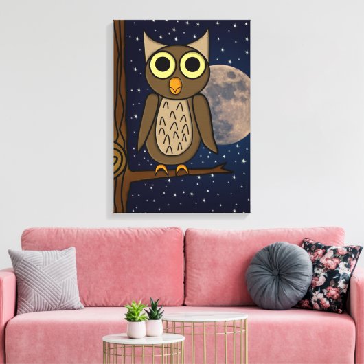 Eule Leinwanddruck (Insitu (Wohnzimmer))