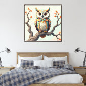 Eule Leinwanddruck (Insitu (Schlafzimmer))