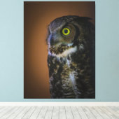 Eule Leinwanddruck (Insitu (Holzboden))