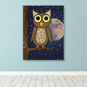 Eule Leinwanddruck (Insitu (Holzboden))
