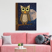 Eule Leinwanddruck (Insitu (Wohnzimmer))