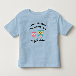 Eule Liebe immer meine große Schwester Kleinkind T-shirt