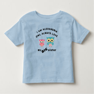 Eule Liebe immer meine große Schwester Kleinkind T-shirt