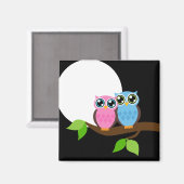 Eule Liebe Magnet (Vorderseite/Rückseite)