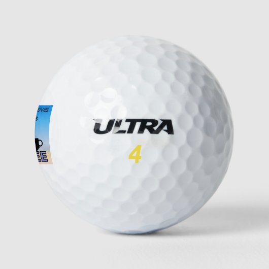 Eule Liebe seinen Kaffee Golfball (Logo)