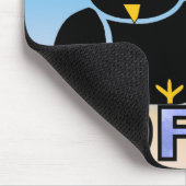 Eule Liebe seinen Kaffee Mousepad (Ecke)
