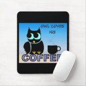 Eule Liebe seinen Kaffee Mousepad (Mit Mouse)