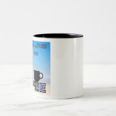 Eule Liebe seinen Kaffee Zweifarbige Tasse (Mittel)