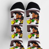 Eule liebt Art Socken (Oben)