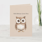 Eule liebt dich immer karte (Vorderseite)