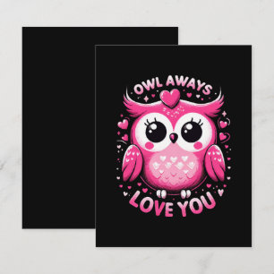 Eule liebt dich immer - Valentinstag RSVP Karte