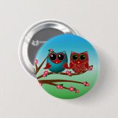 Eule liebt Ihr Button (Vorne & Hinten)