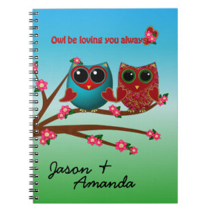 Eule liebt Ihr-Spiral-Notebook Notizblock