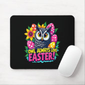 Eule liebt Ostern immer Bunte Frohe Ostern Eier Mousepad (Mit Mouse)