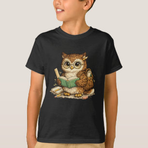Eule liest Buch - Zurück zur Schule T-Shirt