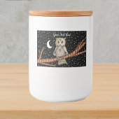 Eule Lila Crystal Necklace Golden Eyes Moon Stars Lebensmitteletikett