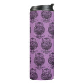 Eule (lila) - Thermaltumbler Thermosbecher (Nach links gedreht)