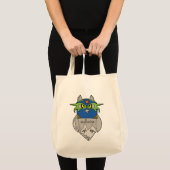 Eule Lucha Stern-Lebensmittelgeschäft-Tasche Tragetasche (Vorderseite (Produkt))