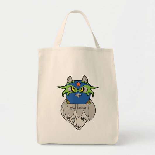 Eule Lucha Stern-Lebensmittelgeschäft-Tasche Tragetasche (Vorne)