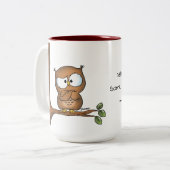 Eule machen eher einige niedliche Karten! Zweifarbige Tasse (Vorderseite Links)