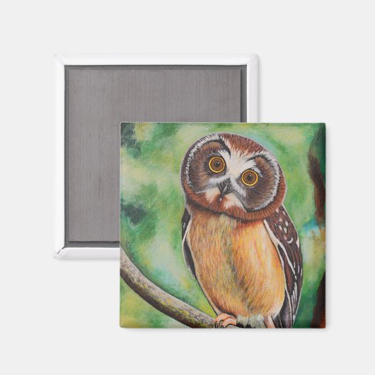 Eule Magnet (Vorderseite/Rückseite)