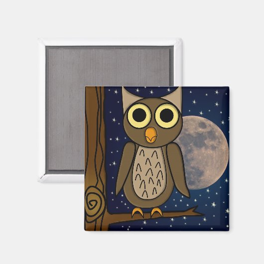 Eule Magnet (Vorderseite/Rückseite)