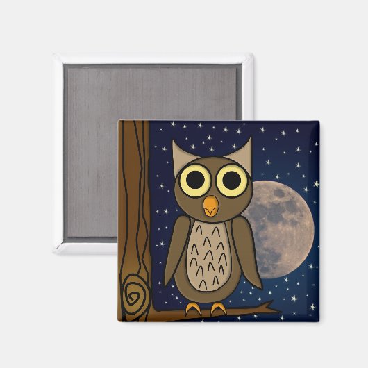 Eule Magnet (Vorderseite/Rückseite)