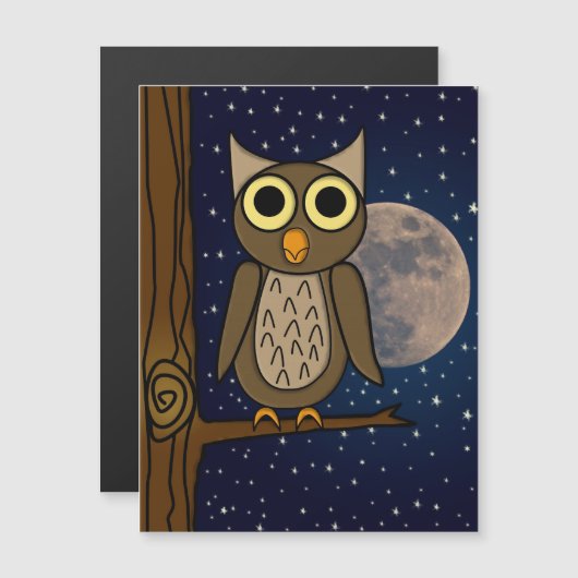 Eule Magnetkarte (Vorne/Hinten)