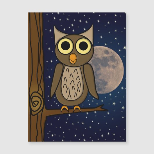 Eule Magnetkarte (Vorderseite)