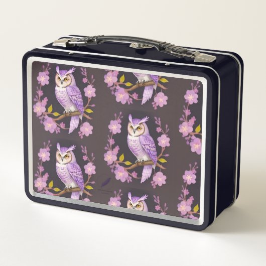 Eule Metall Brotdose (Rückseite)