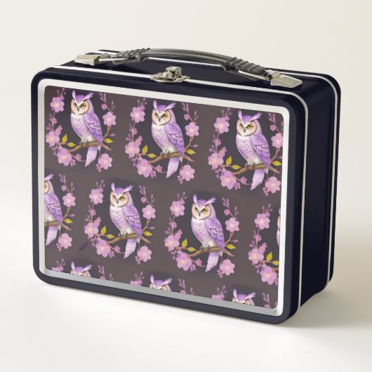 Eule Metall Brotdose (Vorderseite)