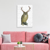 Eule mit Antlern Leinwanddruck (Insitu (Wohnzimmer))