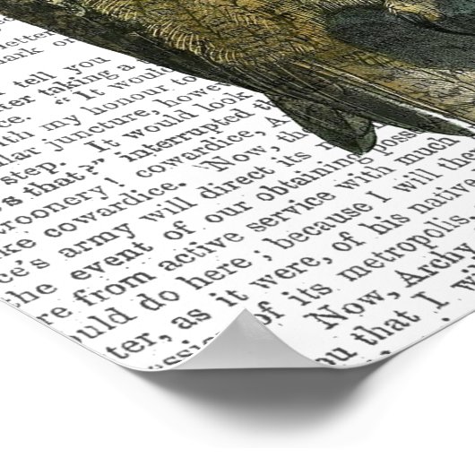 Eule mit Antlern Poster (Ecke)