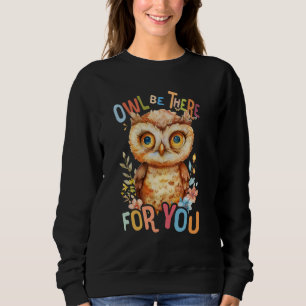 Eule mit Blume niedliche Eulen fliegen Tier morgen Sweatshirt