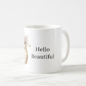 Eule mit Blumen Kaffeetasse (VorderseiteRechts)
