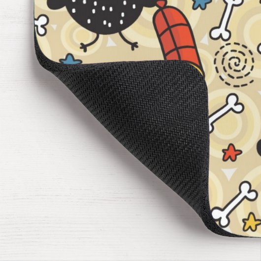 Eule mit Fleisch-Muster Mousepad (Ecke)