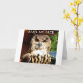 Eule mit Flugsteigkarte Karte (Gelbe Blume)