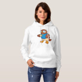 Eule mit Kaffee-Tasse Hoodie (Vorne ganz)