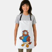 Eule mit Kaffee-Tasse Schürze (Insitu)