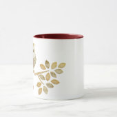 Eule mit Krawatte in der Baum-Tasse Tasse (Zentrum)
