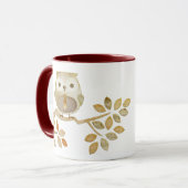 Eule mit Krawatte in der Baum-Tasse Tasse (Vorderseite Links)