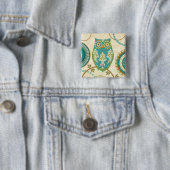 Eule mit Kreismustern Button (Beispiel)