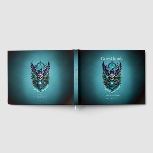 Eule mit magischen Elementen. Gästebuch (Voll)