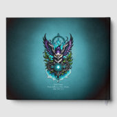 Eule mit magischen Elementen. Gästebuch (Rückseite)