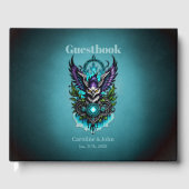 Eule mit magischen Elementen. Gästebuch (Vorderseite)