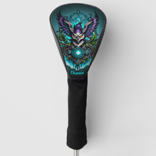 Eule mit magischen Elementen. Golf Headcover