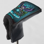 Eule mit magischen Elementen. Golf Headcover (3/4 Vorderseite)